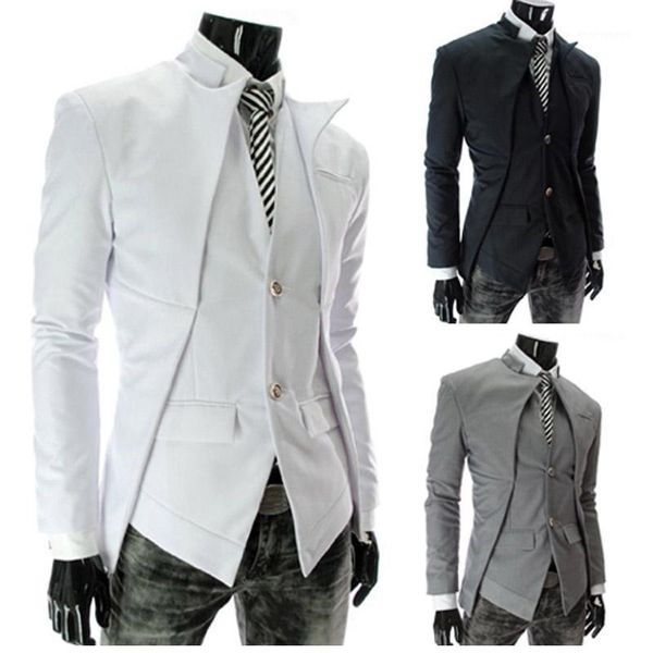 men's suits & blazers 2021 autumn winter fake two picture british soild casual men evening dress slim fit masculino suit brand-clothing, White;black
men's suits & blazers 2021 autumn winter fake two picture british soild casual men evening dress slim fit masculino suit brand-clothing, White;black