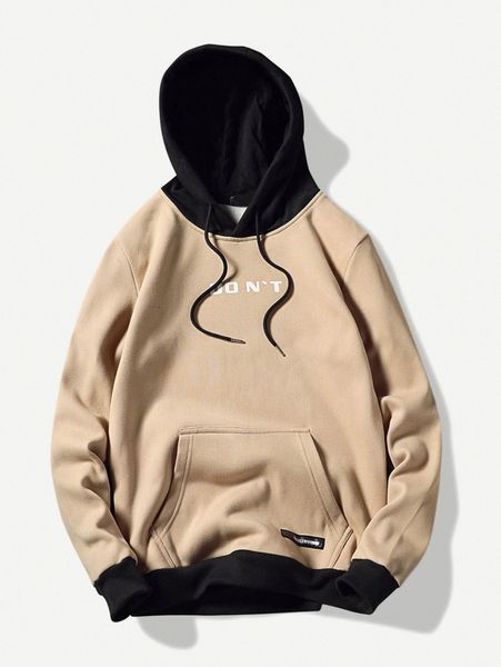 men letter graphic hooded sweatshirt b2vi#, Black
