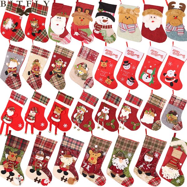 new year stocking sack xmas gift candy bag decorations for home natal navidad sock christmas tree ornaments q1128
new year stocking sack xmas gift candy bag decorations for home natal navidad sock christmas tree ornaments q1128