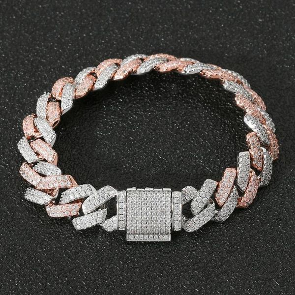 link, chain mathalla europe american hiphop jewelry iced out cubic zircon men brass 14mm cz paved multi-color miami cuban bracelet, Black
link, chain mathalla europe american hiphop jewelry iced out cubic zircon men brass 14mm cz paved multi-color miami cuban bracelet, Black
