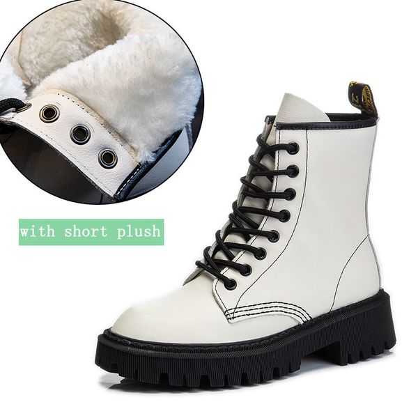 of first layer martin 2020 new winter plus velvet leather women's middle shoes with tube-length sole short boots trend glqf, Black
of first layer martin 2020 new winter plus velvet leather women's middle shoes with tube-length sole short boots trend glqf, Black