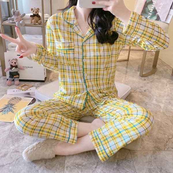 women pajamas sets with pants long sleeve turn-down collar with pocket pyjama cute cartoon button pants pijama 201027, Black;red
women pajamas sets with pants long sleeve turn-down collar with pocket pyjama cute cartoon button pants pijama 201027, Black;red