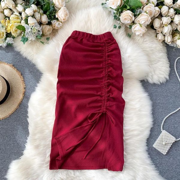 women red/gray/black drawstring midi skirt casual stretchy high waist irregular bodycon skirts female new fashion 2020 faldas
women red/gray/black drawstring midi skirt casual stretchy high waist irregular bodycon skirts female new fashion 2020 faldas