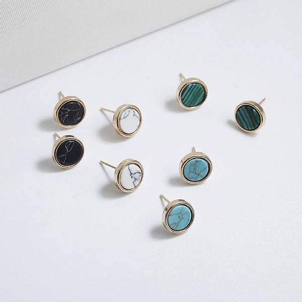 stud retro minimalist round natural stone earrings fashion 4-color geometric women's jewelry gold creative girl gift, Golden;silver
stud retro minimalist round natural stone earrings fashion 4-color geometric women's jewelry gold creative girl gift, Golden;silver