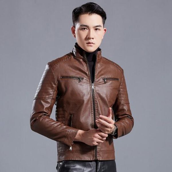 2021 men's jackets spring motorcycle leather fake casual clothes business coat ed2b, Black;brown
2021 men's jackets spring motorcycle leather fake casual clothes business coat ed2b, Black;brown