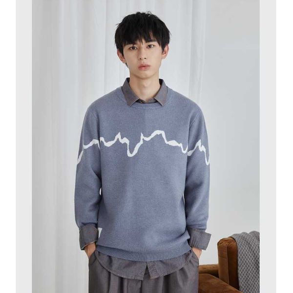 autumn winter sweater men round neck fashion knitted casual men's basic bottoming shirt print striped long sleeve pullover, White;black
autumn winter sweater men round neck fashion knitted casual men's basic bottoming shirt print striped long sleeve pullover, White;black