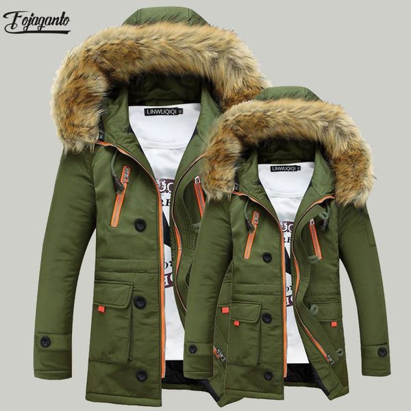fojaganto men winter casual long fur collar thick parkas jacket coat men outwear hooded pockets waterproof jackets parka male, Black
fojaganto men winter casual long fur collar thick parkas jacket coat men outwear hooded pockets waterproof jackets parka male, Black