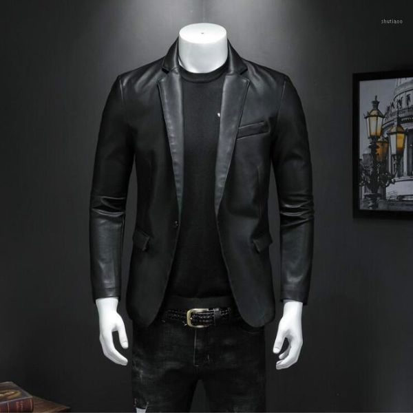 trendy and autumn new spring men's suit plus size jacket korean slim small suits men business casual pu leather coat1, Black
trendy and autumn new spring men's suit plus size jacket korean slim small suits men business casual pu leather coat1, Black