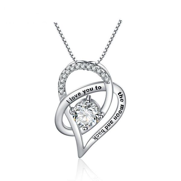 pendant necklaces " i love you to the moon and back" heart charm necklace crystal for women jewelry bijoux femme zy040, Silver
pendant necklaces " i love you to the moon and back" heart charm necklace crystal for women jewelry bijoux femme zy040, Silver
