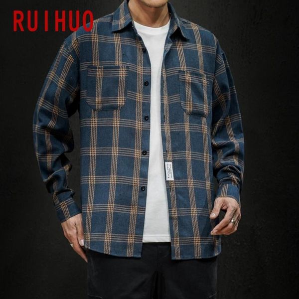 ruihuo 2021 new spring casual long sleeve plaid shirt men slim fit cotton men shirt male clothing turn-down collar -5xl, White;black
ruihuo 2021 new spring casual long sleeve plaid shirt men slim fit cotton men shirt male clothing turn-down collar -5xl, White;black