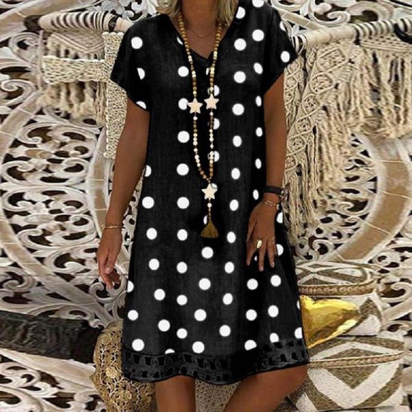 womens short sleeve summer casual printed short dress female dress v-neck solid color natural loose short dress plus size 5xl, Black;gray
womens short sleeve summer casual printed short dress female dress v-neck solid color natural loose short dress plus size 5xl, Black;gray