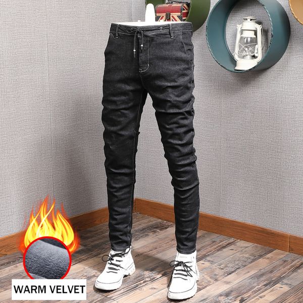 2021 new newly designer fashion winter jeans men elastic slim fit casual denim pencil pants homme korean style thick velvet warm trousers we, Blue
2021 new newly designer fashion winter jeans men elastic slim fit casual denim pencil pants homme korean style thick velvet warm trousers we, Blue