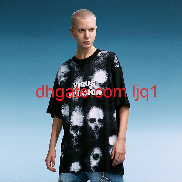 wxwovdy 20ss fashion brand short sleeve t-shirt men's round neck loose portrait print street lovers top, Black
wxwovdy 20ss fashion brand short sleeve t-shirt men's round neck loose portrait print street lovers top, Black