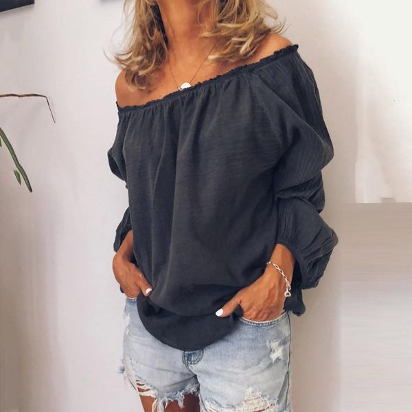 feitong blouses women camisa femenina solid casual linen off shoulder blouse shirt blusas femininas plus size blouse women, White
feitong blouses women camisa femenina solid casual linen off shoulder blouse shirt blusas femininas plus size blouse women, White