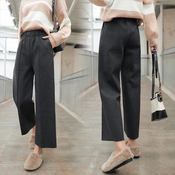 autumn winter women pants fashion loose ankle length pants high elastic waist leisure warm thicken wide leg trousers black grey, Black;white
autumn winter women pants fashion loose ankle length pants high elastic waist leisure warm thicken wide leg trousers black grey, Black;white
