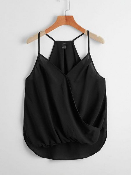wrap front cami q05u#, White