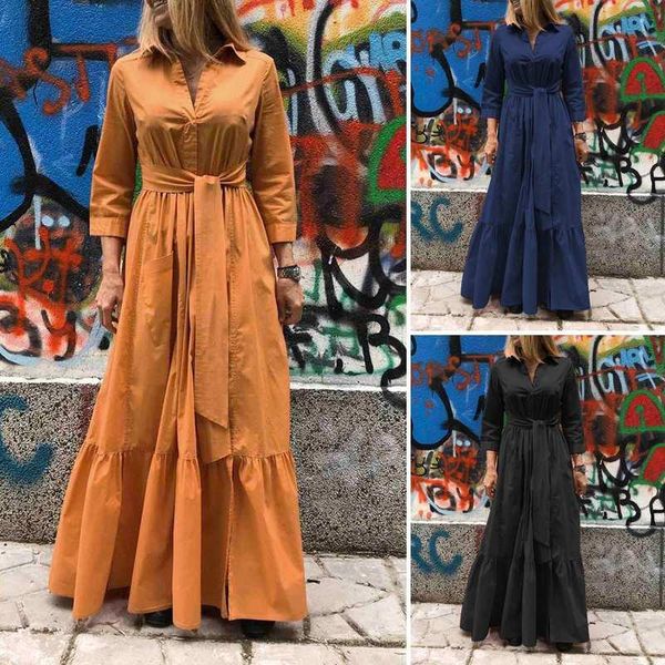 casual dresses zanzea women's long dress 2021 ladies retro stiching vestidos plus size female lace up robe femme longue solid sundress, Black;gray
casual dresses zanzea women's long dress 2021 ladies retro stiching vestidos plus size female lace up robe femme longue solid sundress, Black;gray