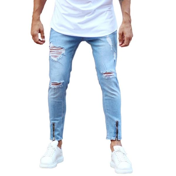 casual 100% cotton men slim fit jeans with zip design and heavy rips denim new style good price wholesale offer trend 2021, Blue
casual 100% cotton men slim fit jeans with zip design and heavy rips denim new style good price wholesale offer trend 2021, Blue