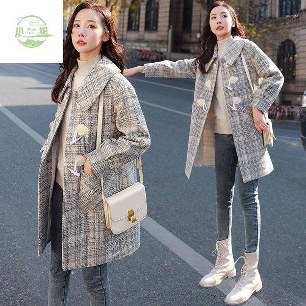 woolen coat for women thickened autumn and winter popular new plaid horn buckle woolen coat for women preppy style mid-length1, Black
woolen coat for women thickened autumn and winter popular new plaid horn buckle woolen coat for women preppy style mid-length1, Black
