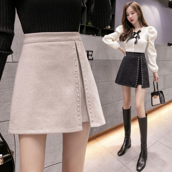 autumn 2021 new fashion women's wool rivets high irregular side share short skirts y358 sfri, Black
autumn 2021 new fashion women's wool rivets high irregular side share short skirts y358 sfri, Black