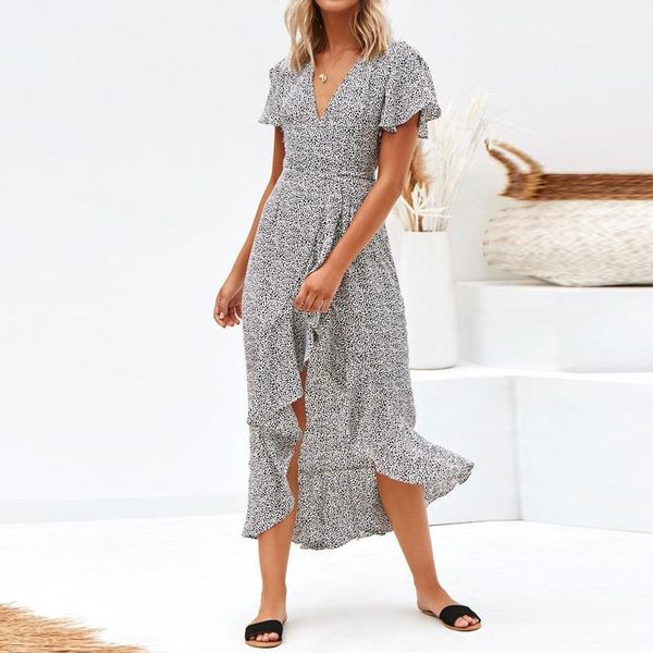 new arrival 2019 summer chiffon dress dot print flare short sleeve beach dress v neck irregular sundress vestidos de verano1, Black;gray
new arrival 2019 summer chiffon dress dot print flare short sleeve beach dress v neck irregular sundress vestidos de verano1, Black;gray