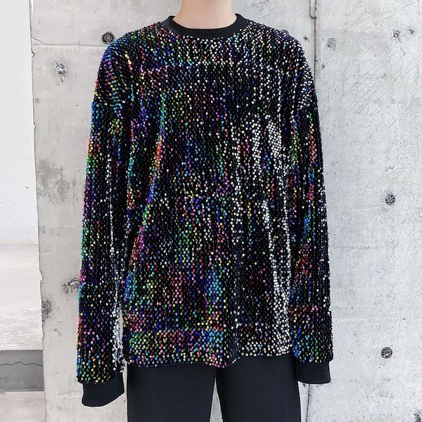 2020 men sequins long sleeves pullover's sweatpants streetwear vintage hip fashion hoodie attire utwj, Black
2020 men sequins long sleeves pullover's sweatpants streetwear vintage hip fashion hoodie attire utwj, Black