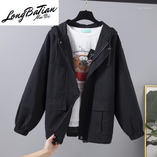 women's jackets 2021 spring korean plus size hooded baseball ladies outerwear harajuku loose women student jacket female windbreaker1, Black;brown
women's jackets 2021 spring korean plus size hooded baseball ladies outerwear harajuku loose women student jacket female windbreaker1, Black;brown