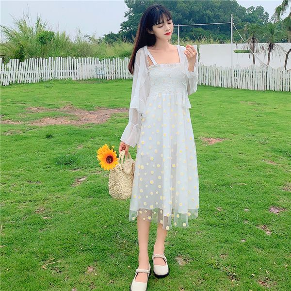 2021 Assemblies Two Female Faerie Floral Daisy Suspend Dress and Sunscreen 2 Piece Shirt Define New Summer Women's Clothes 280Z, Gray
2021 Assemblies Two Female Faerie Floral Daisy Suspend Dress and Sunscreen 2 Piece Shirt Define New Summer Women's Clothes 280Z, Gray