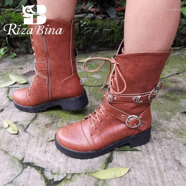 boots rizabina women mid calf metal buckle gothic shoes autumn winter black casual flats footwear short size 34-431
boots rizabina women mid calf metal buckle gothic shoes autumn winter black casual flats footwear short size 34-431