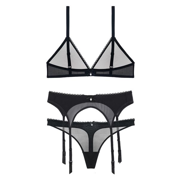 varsbaby see-through underwear set wire seamless bra set bra+thongs+garter 3pcs for lady c1212, Black;white
varsbaby see-through underwear set wire seamless bra set bra+thongs+garter 3pcs for lady c1212, Black;white
