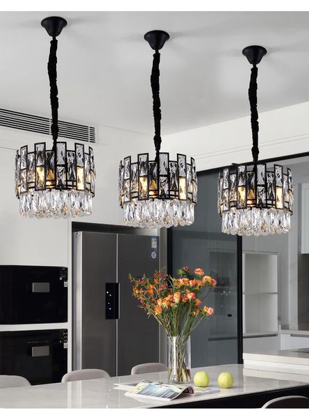 Modern black chandelier lighting for dining room luxury kitchen island crystal chain chandeliers home decoration cristal lustres
Modern black chandelier lighting for dining room luxury kitchen island crystal chain chandeliers home decoration cristal lustres