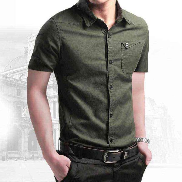 2021 new summer 100% cotton shirts for men new breathable military men shirts short sleeve slim men's shirts men brand clothing w220216, White;black
2021 new summer 100% cotton shirts for men new breathable military men shirts short sleeve slim men's shirts men brand clothing w220216, White;black