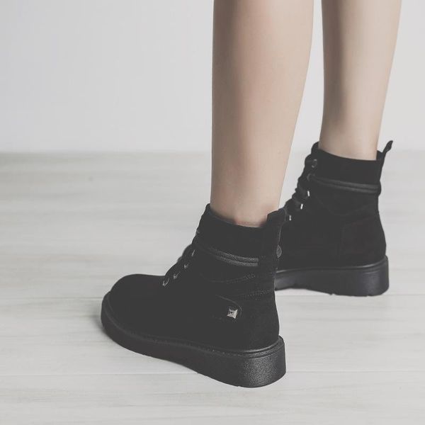 boots ankle round toe med motorcycle women solid fashion lace up casual punk ladies shoes, Black
boots ankle round toe med motorcycle women solid fashion lace up casual punk ladies shoes, Black
