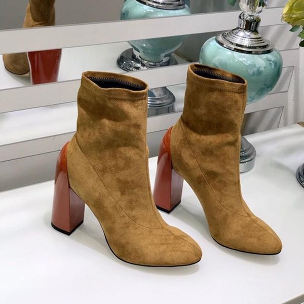 square heels boots autumn brand design round toe women shoes slip-on ankle female boots1, Black
square heels boots autumn brand design round toe women shoes slip-on ankle female boots1, Black