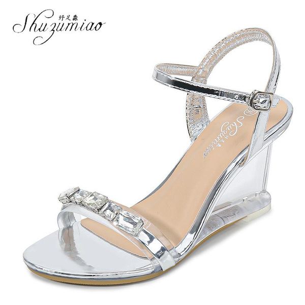 sandals shuzumiao ly summer for women 8cm shoes large size high heel female wedge crystal transparent pumps, Black
sandals shuzumiao ly summer for women 8cm shoes large size high heel female wedge crystal transparent pumps, Black
