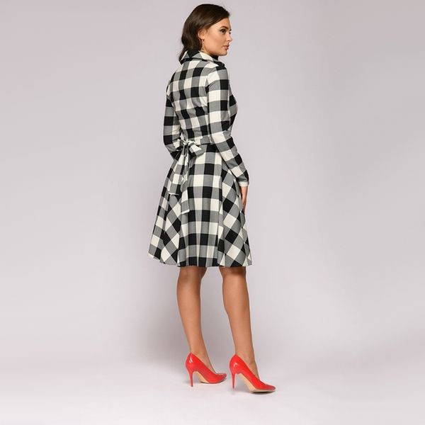 elegant plaid women turn-down collar long sleeve knee-length female sashes vintage autumn office lady dress vestidos y200326, Black;gray
elegant plaid women turn-down collar long sleeve knee-length female sashes vintage autumn office lady dress vestidos y200326, Black;gray