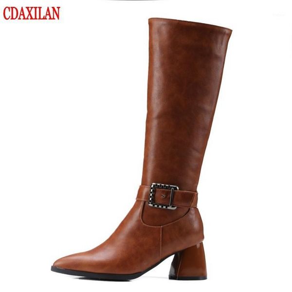cdaxialn new arrival women's boots pu leather side zipper 6cm high-heel knee-high boots ladies riding-equestrain1, Black
cdaxialn new arrival women's boots pu leather side zipper 6cm high-heel knee-high boots ladies riding-equestrain1, Black