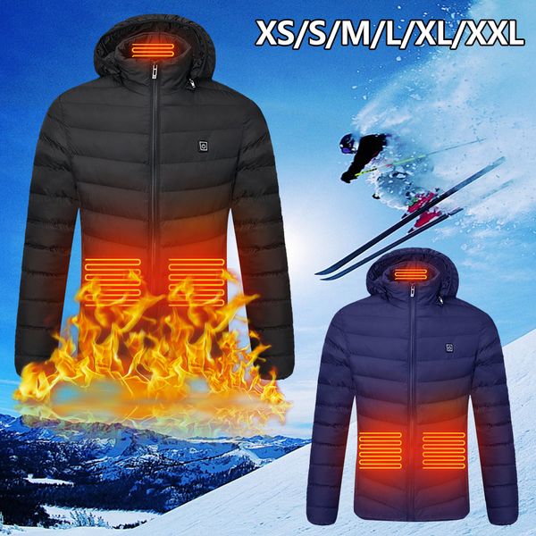 heated jackets usb electric heating jacket heating plate outdoor sports coat winter coat with cap black hooded jackets 201118, Black;brown
heated jackets usb electric heating jacket heating plate outdoor sports coat winter coat with cap black hooded jackets 201118, Black;brown