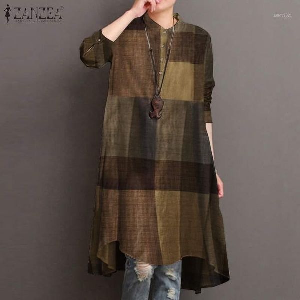 women's blouses & shirts vintage plaid blouse women autumn long sleeve casual shirt zanzea bohemian leopard printed blusas chemise muj, White
women's blouses & shirts vintage plaid blouse women autumn long sleeve casual shirt zanzea bohemian leopard printed blusas chemise muj, White