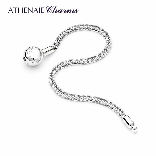 athenaie 925 sterling silver classic wheat chain charms bracelet with openable clasp for trollbeadsbracelets women/men jewelry q1209, Black
athenaie 925 sterling silver classic wheat chain charms bracelet with openable clasp for trollbeadsbracelets women/men jewelry q1209, Black