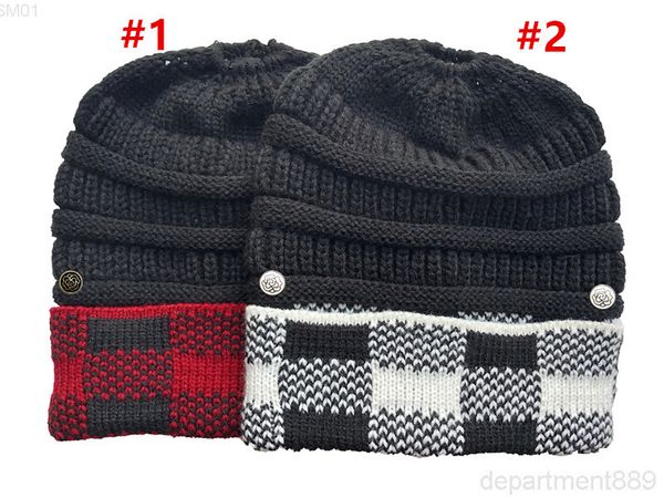 adults winter knit hats womens ponytail beanies plaid patchwork crochet hat with face mask button sport knitted skull caps owa2262
adults winter knit hats womens ponytail beanies plaid patchwork crochet hat with face mask button sport knitted skull caps owa2262
