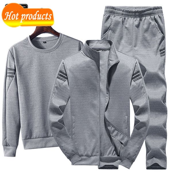 2020 fashions three men's sportwear casual male tracksuit sweatpants fleece jacket + jogger solid cotton pants 4xl size, Gray
2020 fashions three men's sportwear casual male tracksuit sweatpants fleece jacket + jogger solid cotton pants 4xl size, Gray