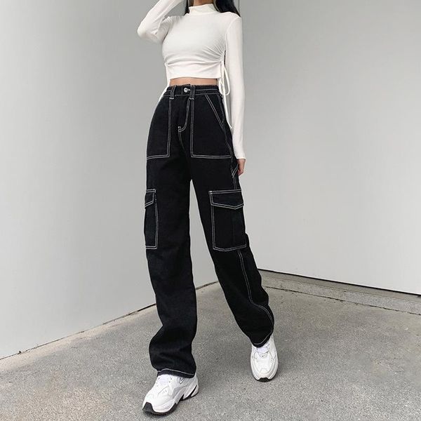 women's jeans retro stitches denim women big pocket black for female winter slacks straight pants high waist slim trousers 2021, Blue
women's jeans retro stitches denim women big pocket black for female winter slacks straight pants high waist slim trousers 2021, Blue
