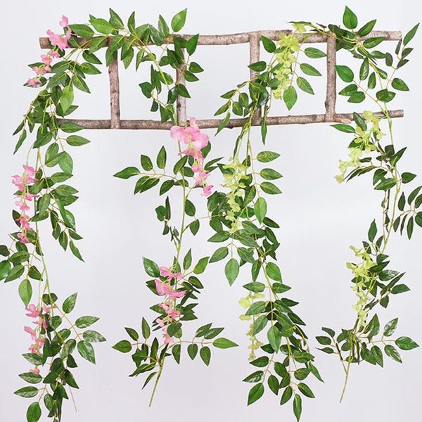 decorative flowers & wreaths 2m artificial wisteria string silk fake rattan vine hanging garland leaf ivy diy wedding home decoration1
decorative flowers & wreaths 2m artificial wisteria string silk fake rattan vine hanging garland leaf ivy diy wedding home decoration1