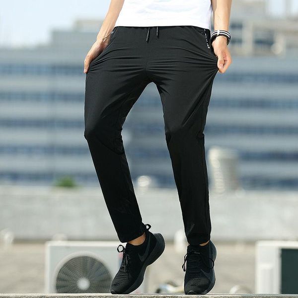 autumn ultra thin large ice silk elastic pants men's casual pants loose sports small leg elastic leggings, Black
autumn ultra thin large ice silk elastic pants men's casual pants loose sports small leg elastic leggings, Black
