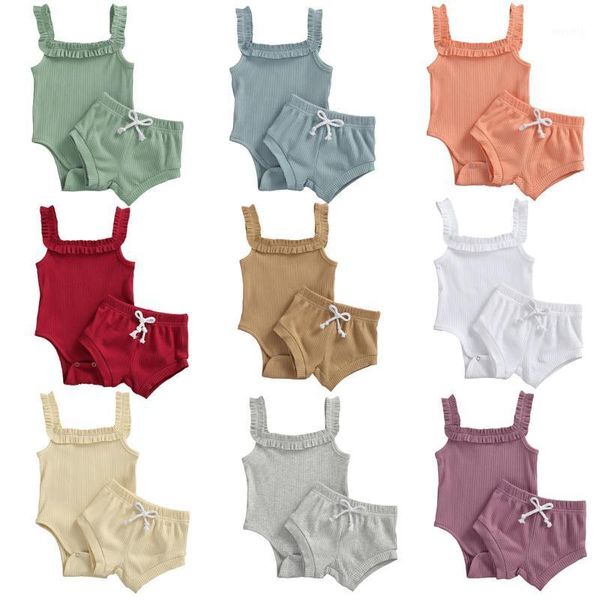 clothing sets girls boys summer baby bown sleeveless ribbed ruffled solid bodysuits jumpsuits+shorts pants toddler infant outfits1, White
clothing sets girls boys summer baby bown sleeveless ribbed ruffled solid bodysuits jumpsuits+shorts pants toddler infant outfits1, White