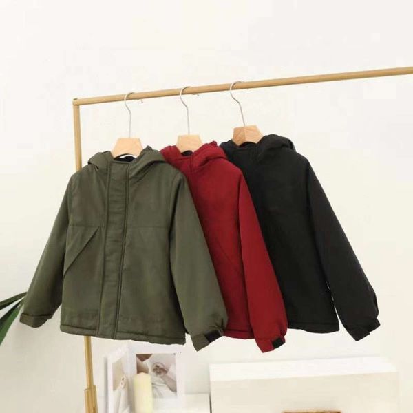 cotton y12297 2020 winter new plush and zipper shirt solid color hooded long sve children's coat, Black 
cotton y12297 2020 winter new plush and zipper shirt solid color hooded long sve children's coat, Black