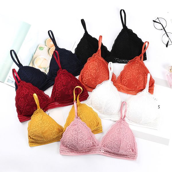 lace bralette triangle cup lingerie wire brassiere female underwear seamless bra push up bras for women, Red;black
lace bralette triangle cup lingerie wire brassiere female underwear seamless bra push up bras for women, Red;black