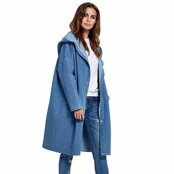 spring autumn large size denim trench coat women long sleeve hooded jeans windbreaker long coat female basic casual outerwear1, Tan;black
spring autumn large size denim trench coat women long sleeve hooded jeans windbreaker long coat female basic casual outerwear1, Tan;black