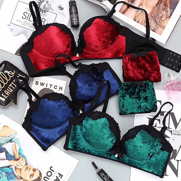 lace bra set velvet comfortable gathered underwear women wireless adjustable bras set convertible straps bra and panty c1211, Black;white
lace bra set velvet comfortable gathered underwear women wireless adjustable bras set convertible straps bra and panty c1211, Black;white